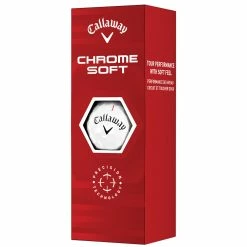 Callaway Chrome Soft Golf Balls - White - 12 Pack -Golf Clubs Shop chrome soft 4