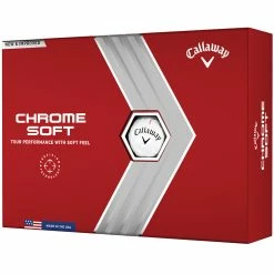 Callaway Chrome Soft Golf Balls - White - 12 Pack -Golf Clubs Shop chrome soft 5