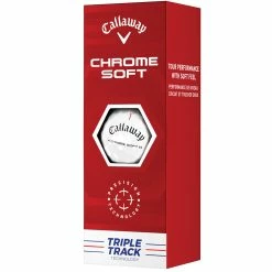 Callaway Chrome Soft Triple Track Golf Balls - White - 12 Pack -Golf Clubs Shop chrome soft triple track white 1