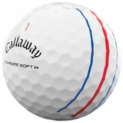 Callaway Chrome Soft Triple Track Golf Balls - White - 12 Pack -Golf Clubs Shop chrome soft triple track white 3