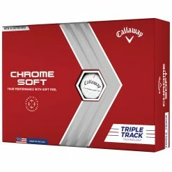 Callaway Chrome Soft Triple Track Golf Balls - White - 12 Pack -Golf Clubs Shop chrome soft triple track white 6