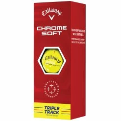 Callaway Chrome Soft Triple Track Golf Balls - Yellow - 12 Pack -Golf Clubs Shop chrome soft triple track yellow 2