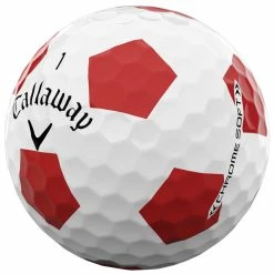 Callaway Chrome Soft Truvis Golf Balls - Red - 12 Pack -Golf Clubs Shop chrome soft truvis white red 2