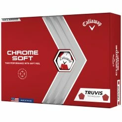 Callaway Chrome Soft Truvis Golf Balls - Red - Double Dozen -Golf Clubs Shop chrome soft truvis white red 4 1