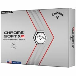 Callaway Chrome Soft X LS Golf Balls - White - 12 Pack -Golf Clubs Shop chrome soft x ls white 5