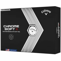 Callaway Chrome Soft X Golf Balls - White - 12 Pack -Golf Clubs Shop chrome soft x white 5