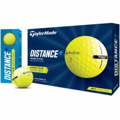 TaylorMade Distance+ Golf Balls - Yellow - 12 Pack