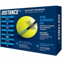 TaylorMade Distance+ Golf Balls - Yellow - 12 Pack -Golf Clubs Shop distance yellow 2