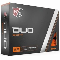 Wilson Staff Duo Soft Golf Balls - Orange - 12 Pack -Golf Clubs Shop duo soft orange 1