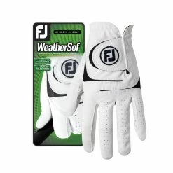 FootJoy WeatherSof Golf Glove - White -Golf Clubs Shop fj weathersof glove white 1