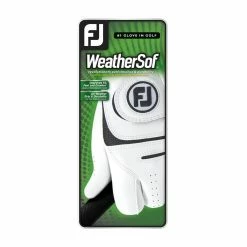 FootJoy WeatherSof Golf Glove - White -Golf Clubs Shop fj wethersof packet 1