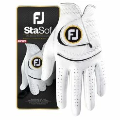 FootJoy StaSof Glove - Pearl/Black -Golf Clubs Shop footjoy stasof glove pearl 4
