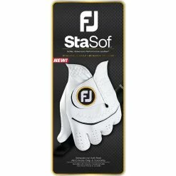 FootJoy StaSof Glove - Pearl/Black -Golf Clubs Shop footjoy stasof glove pearl 5