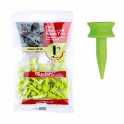 Masters Plastic Graduated 1 Inch Lime Tees - Pack Of 35