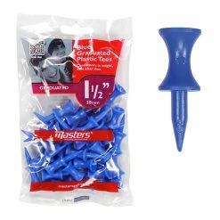 Golf Clubs Shop 10 Masters Plastic Graduated 1 1/2 Inch Blue Tees - Pack Of 30