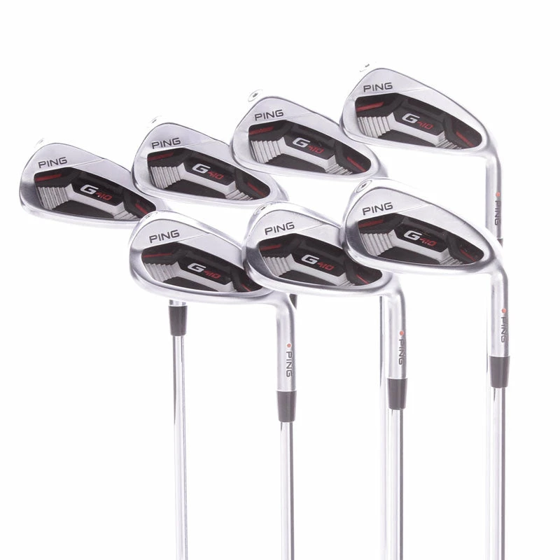 Ping G410 Steel Men's Right Hand Hand Irons 5-SW Red Dot Regular - Ping AWT 2.0 3 Ping G410 Steel Men's Right Hand Hand Irons 5-SW Red Dot Regular - Ping AWT 2.0
