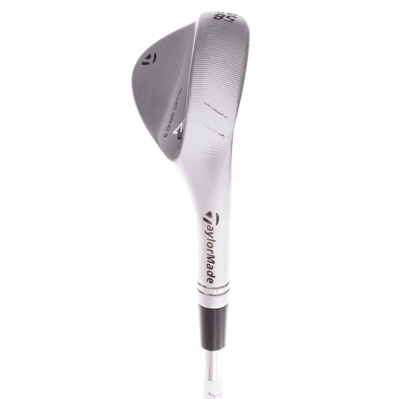 TaylorMade Milled Grind 3 Satin Chrome SB Steel Men's Right Hand Lob Wedge 58 Degree 11 Bounce Stiff - Dynamic Gold 5 TaylorMade Milled Grind 3 Satin Chrome SB Steel Men's Right Hand Lob Wedge 58 Degree 11 Bounce Stiff - Dynamic Gold - Image 3