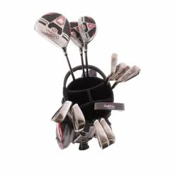 Golphin GFK 9-10 11 Piece Set Graphite Junior Left Hand Driver,5 Wood,5 Hybrid 5-SW Putter Plus Stand Bag Junior - Golphin -Golf Clubs Shop sh hc22201c