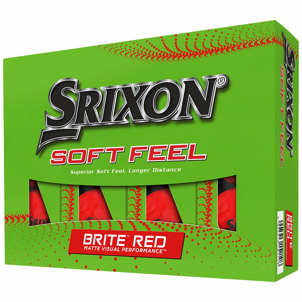 Srixon Soft Feel Golf Balls - Brite Red - 12 Pack 6 Srixon Soft Feel Golf Balls - Brite Red - 12 Pack - Image 4