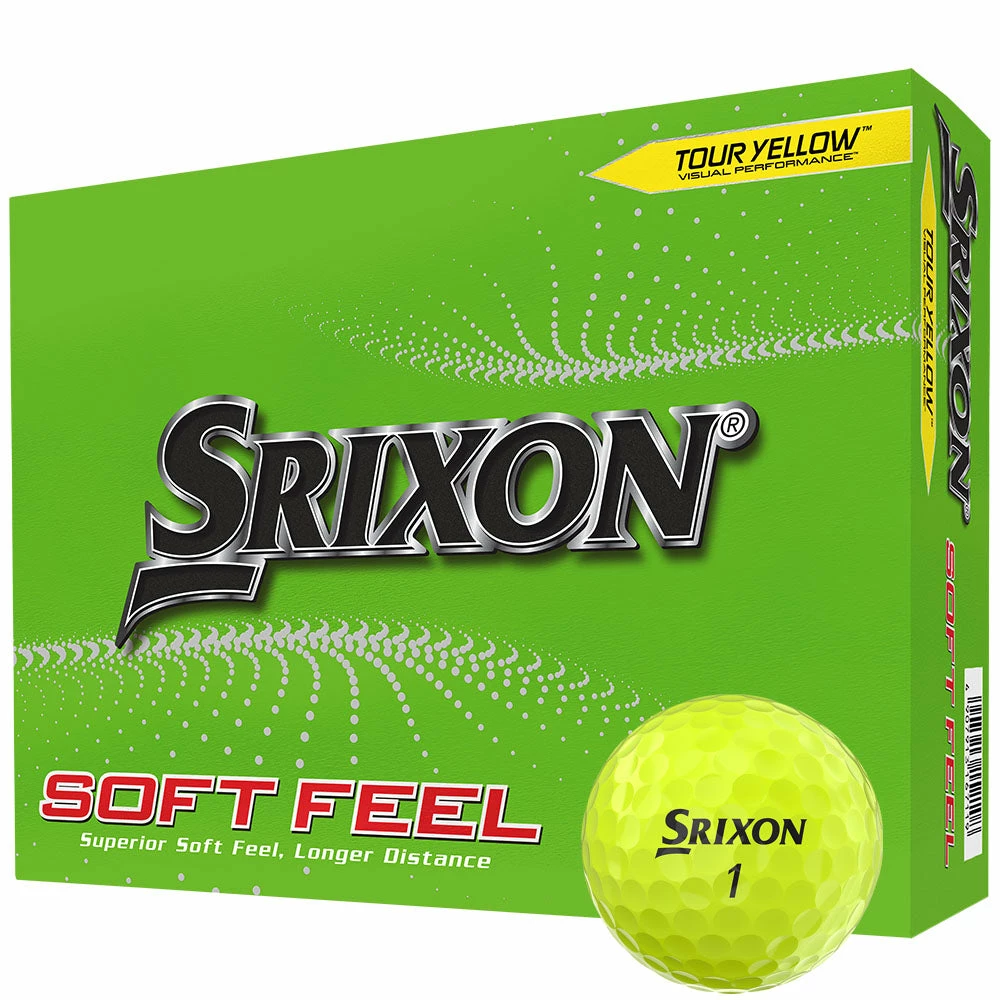 Srixon Soft Feel Golf Balls - Yellow -12 Pack 3 Srixon Soft Feel Golf Balls - Yellow -12 Pack