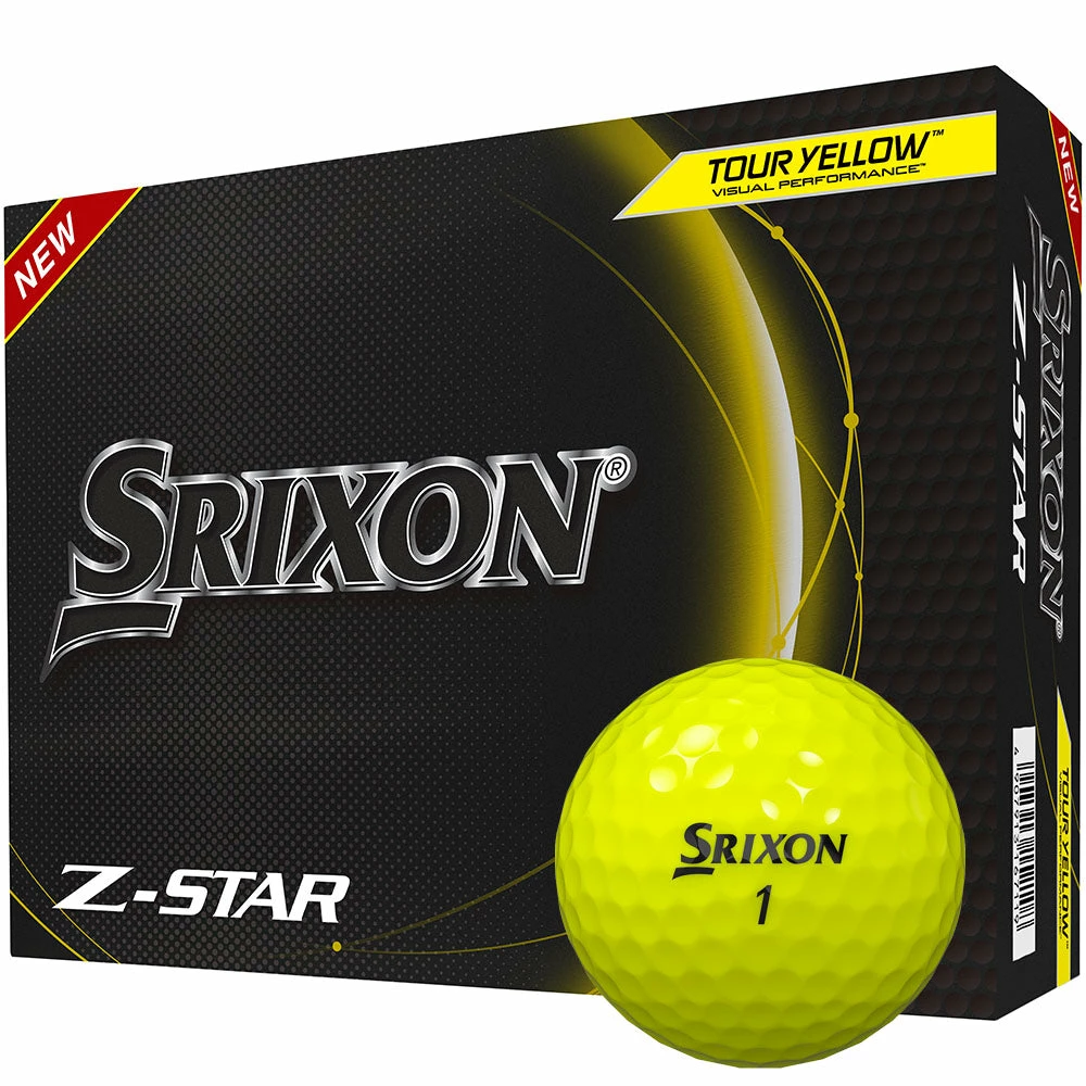 Srixon Z-Star Golf Balls - Yellow - 12 Pack 3 Srixon Z-Star Golf Balls - Yellow - 12 Pack