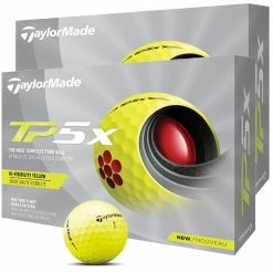 TaylorMade TP5x Golf Balls - Yellow - Double Dozen -Golf Clubs Shop tp5x yellow hero dd