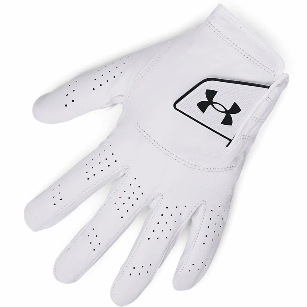 Under Armour Spieth Tour Cabretta Leather Glove - White/Black 3 Under Armour Spieth Tour Cabretta Leather Glove - White/Black